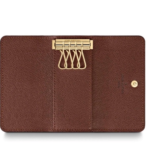 Louis Vuitton Monogram 4 Key Ring Holder Wallet Case - Picture 1 of 10